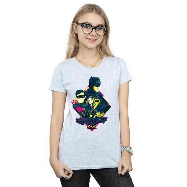 DC Comics Womens/Ladies Batman TV Series Character Pop Art Cotton T-Shirt