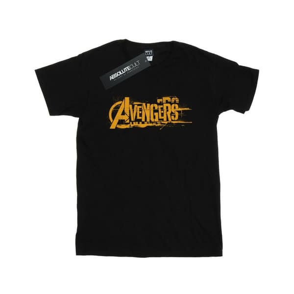 Marvel Mens Avengers Infinity War Orange Logo T-Shirt
