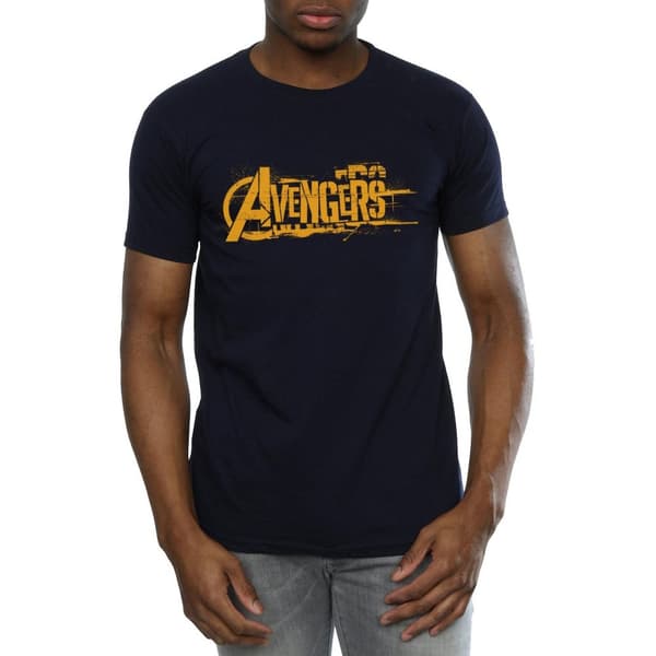Marvel Mens Avengers Infinity War Orange T-shirt med logotyp