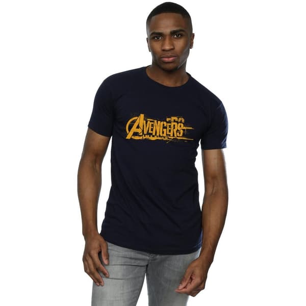 Marvel Mens Avengers Infinity War Orange T-shirt med logotyp
