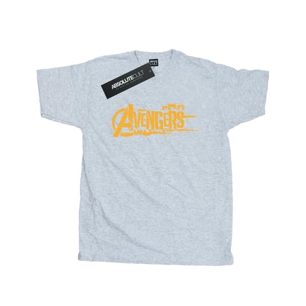 Marvel Mens Avengers Infinity War Orange Logo T-Shirt