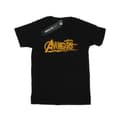 Miniatyrbillede 1 af 5: Marvel Mens Avengers Infinity War Orange Logo T-Shirt