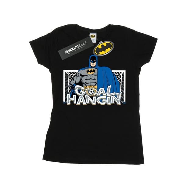 DC Comics Dam/Tjej - Batman - Fotbollsmål hänger i bomulls-T-shirt