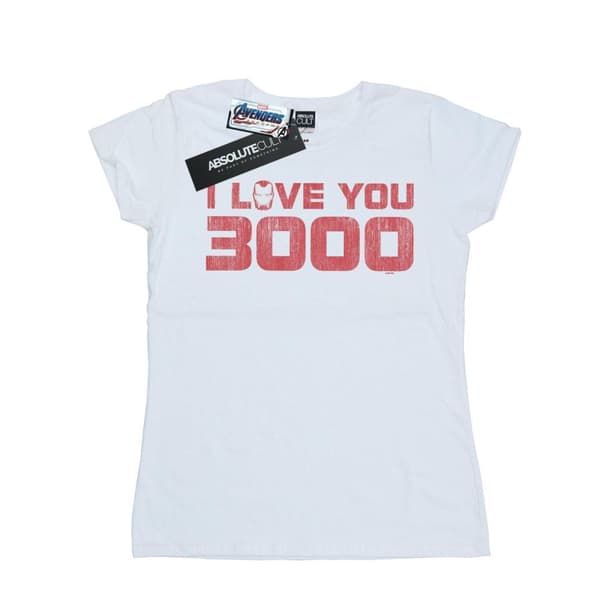 Marvel Womens/Ladies Avengers Endgame I Love You 3000 Distressed Cotton T-Shirt