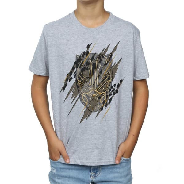 Marvel Boys Black Panther Gold Head T-Shirt