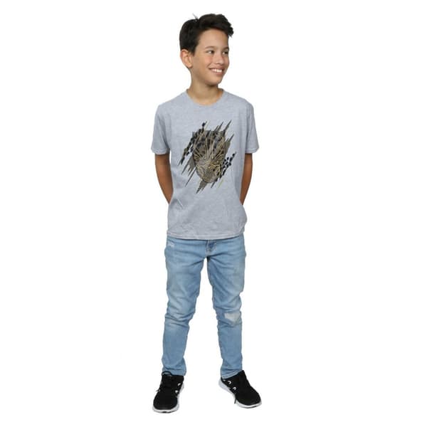 Marvel Boys Black Panther Gold Head T-Shirt