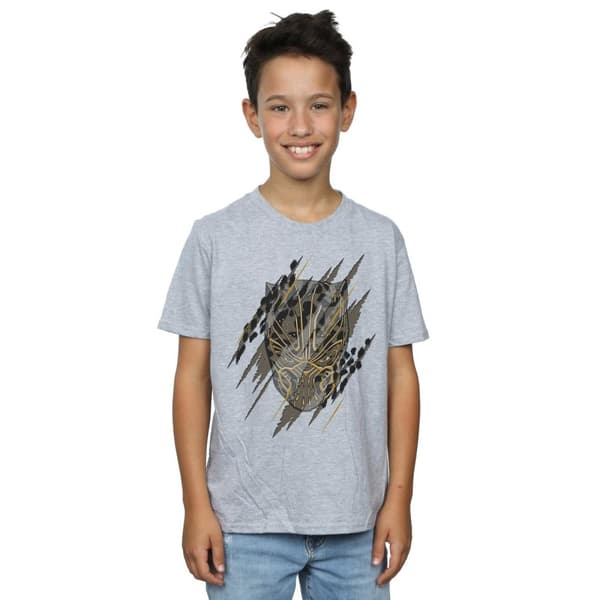 Marvel Boys Black Panther Gold Head T-Shirt