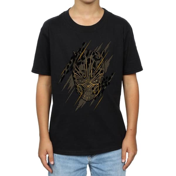 Marvel Boys Black Panther Gold Head T-Shirt