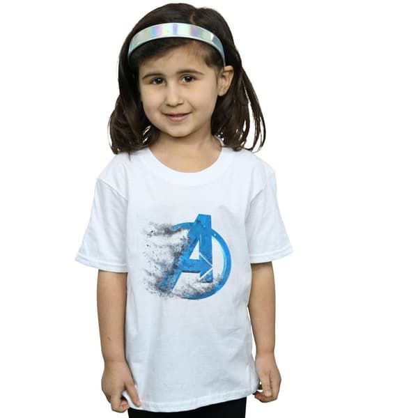 Marvel Girls Avengers Endgame T-shirt i bomull med dammig logotyp