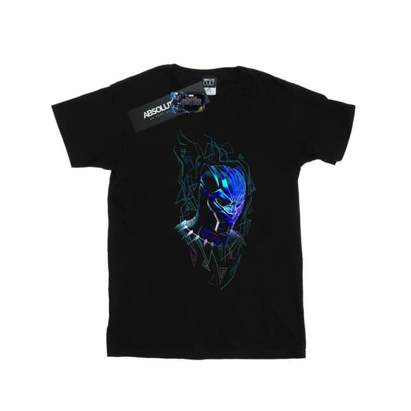 Marvel Boys Black Panther Neon Mask T-Shirt Black 5-6 Years