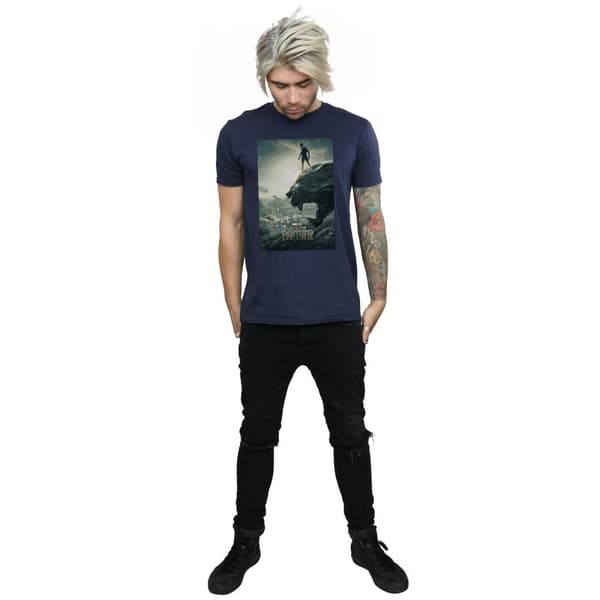 Marvel Mens Black Panther Poster T-Shirt