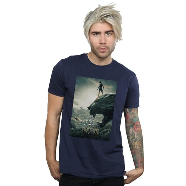 Marvel Mens Black Panther Poster T-Shirt