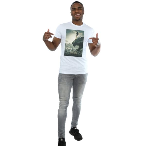 Marvel Mens Black Panther Poster T-Shirt
