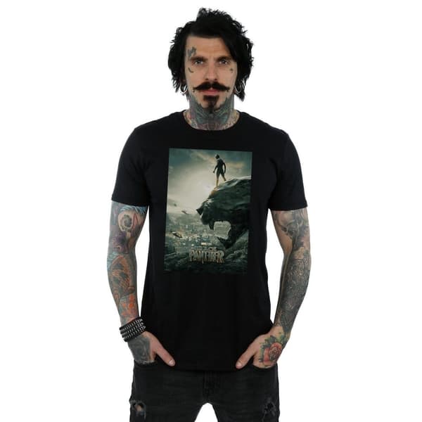 Marvel Mens Black Panther Poster T-Shirt