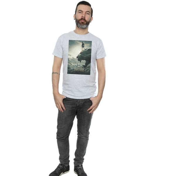 Marvel Mens Black Panther Poster T-Shirt