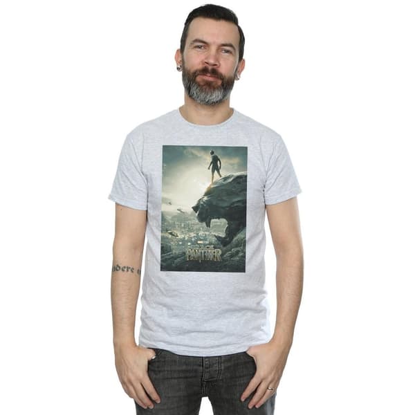 Marvel Mens Black Panther Poster T-Shirt