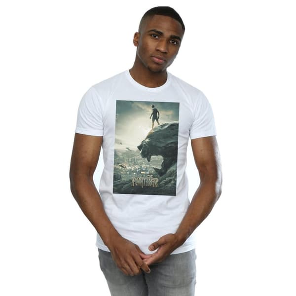 Marvel Mens Black Panther Poster T-Shirt