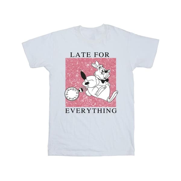 Disney Mens Alice In Wonderland White Rabbit T-Shirt