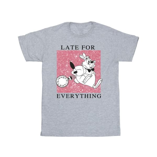 Disney Mens Alice In Wonderland White Rabbit T-Shirt