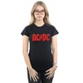 Miniatyrbild 2 av 3: ACDC T-shirt i bomull med röd logotyp - dam/dam