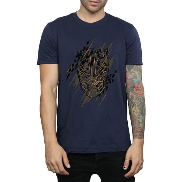 Marvel Black Panther Gold Head T-shirt för herrar