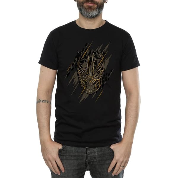 Marvel Black Panther Gold Head T-shirt för herrar