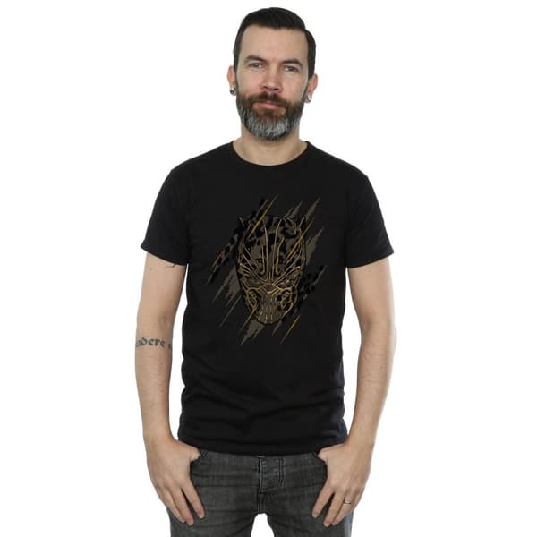 Marvel Black Panther Gold Head T-shirt för herrar