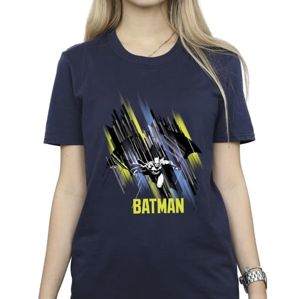 DC Comics Womens/Ladies Batman Flying Batman Cotton Boyfriend T-Shirt