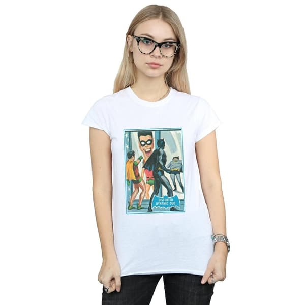 DC Comics Womens/Ladies Batman TV Series Dynamic Duo Cotton T-Shirt
