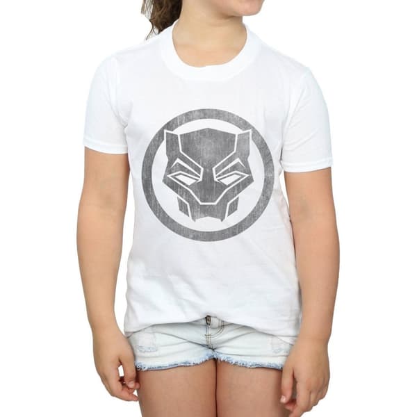 Marvel Black Panther - T-shirt i bomull med ikon och tryck