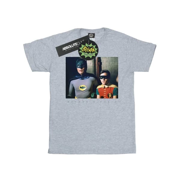 DC Comics Mens Batman TV Series Dynamic Duo Photograph T-Shirt
