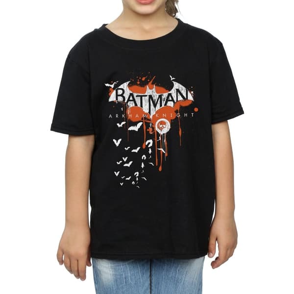 DC Comics Batman Arkham Knight Halloween Logo Art T-shirt i bomull för flickor