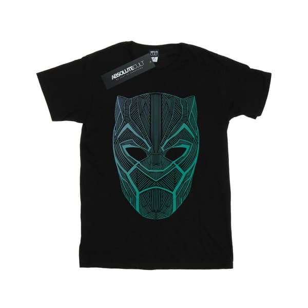 Marvel Womens/Ladies Black Panther Tribal Mask Cotton Boyfriend T-Shirt