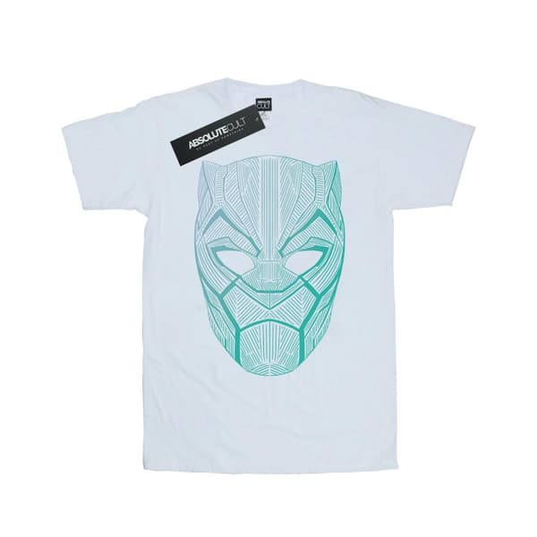 Marvel Womens/Ladies Black Panther Tribal Mask Cotton Boyfriend T-Shirt