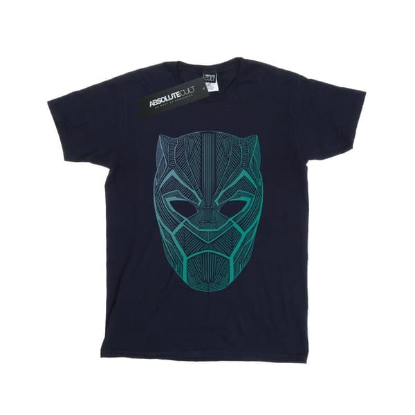 Marvel Womens/Ladies Black Panther Tribal Mask Cotton Boyfriend T-Shirt