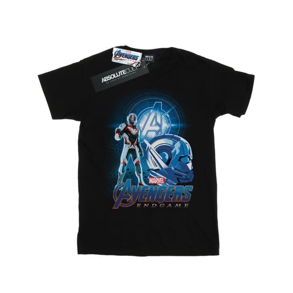 Marvel Girls Avengers Endgame Ant-Man Team Suit Cotton T-Shirt Black 7-8 Years