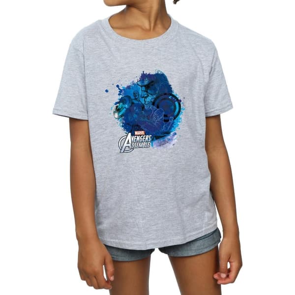 Marvel Girls Captain America Montage Cotton T-Shirt