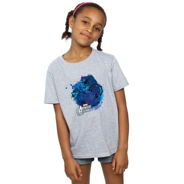 Marvel Girls Captain America Montage Cotton T-Shirt