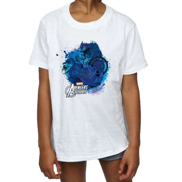 Marvel Girls Captain America Montage Cotton T-Shirt