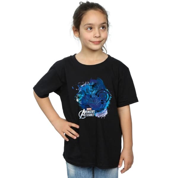 Marvel Girls Captain America Montage Cotton T-Shirt