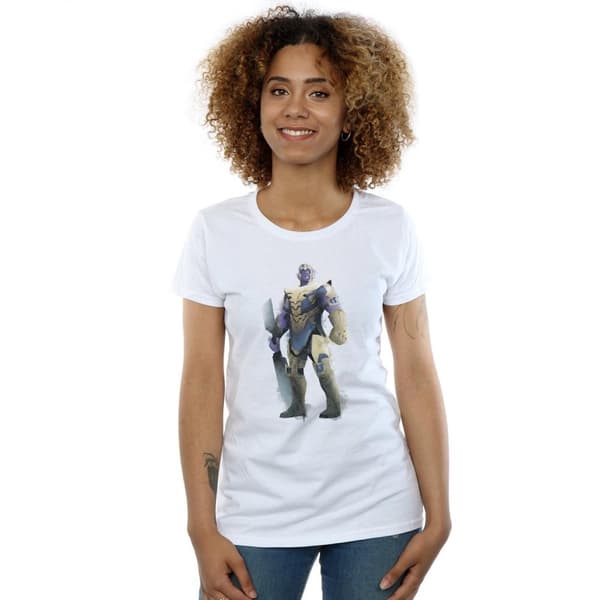 Marvel Womens/Ladies Avengers Endgame Painted Thanos Cotton T-Shirt