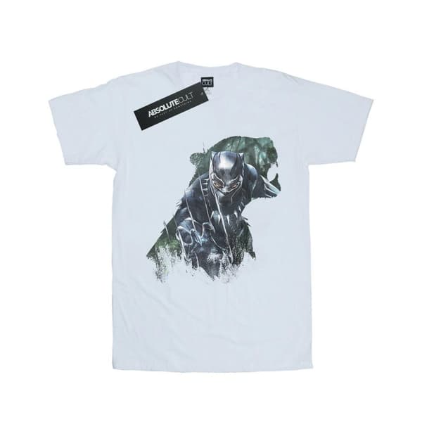 Marvel Womens/Ladies Black Panther Wild Silhouette Cotton Boyfriend T-Shirt White L