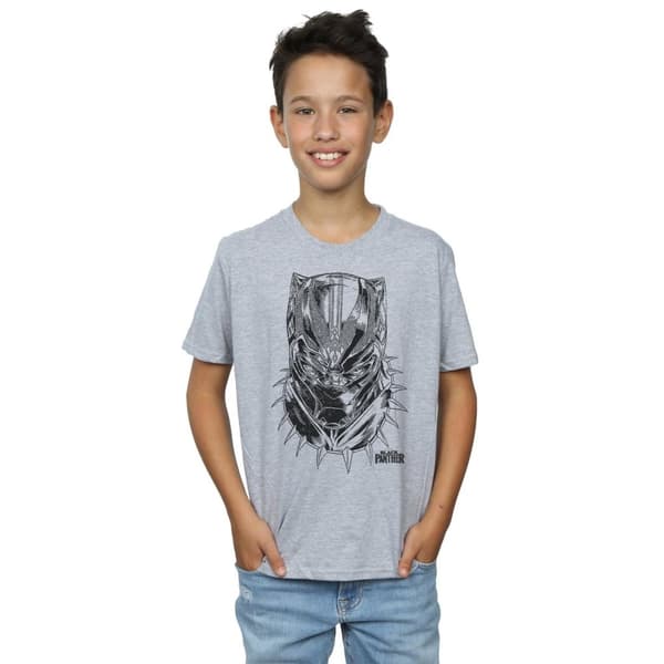 Marvel Boys Black Panther Spray Headshot T-Shirt