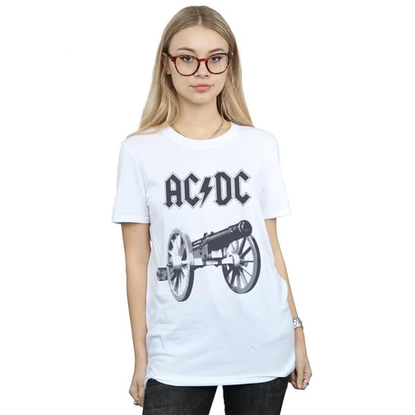 AC/DC Dam/Tjej For Those About To Rock Boyfriend T-shirt i bomull