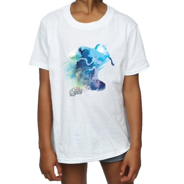 Marvel Girls Thor Art Burst Cotton T-Shirt