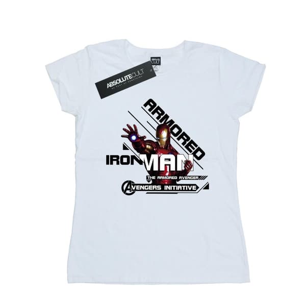 Marvel Womens/Ladies Avengers Iron Man Armoured Avenger Cotton T-Shirt
