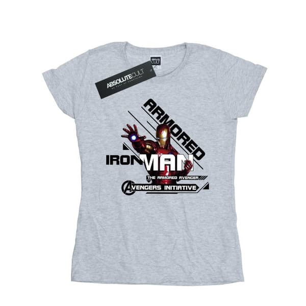 Marvel Womens/Ladies Avengers Iron Man Armoured Avenger Cotton T-Shirt
