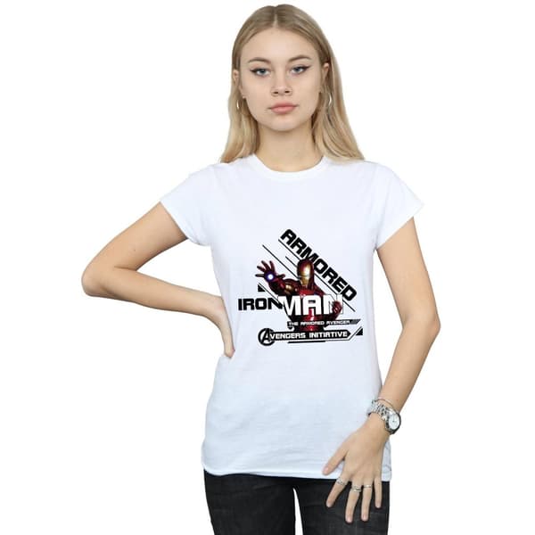 Marvel Womens/Ladies Avengers Iron Man Armoured Avenger Cotton T-Shirt