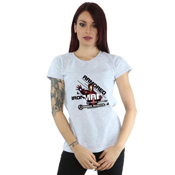 Marvel Womens/Ladies Avengers Iron Man Armoured Avenger Cotton T-Shirt