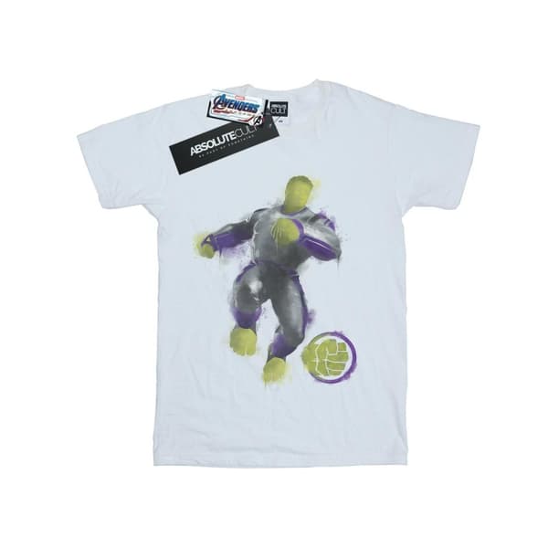 Marvel T-shirt i bomull med målad Hulk från Avengers Endgame för tjejer